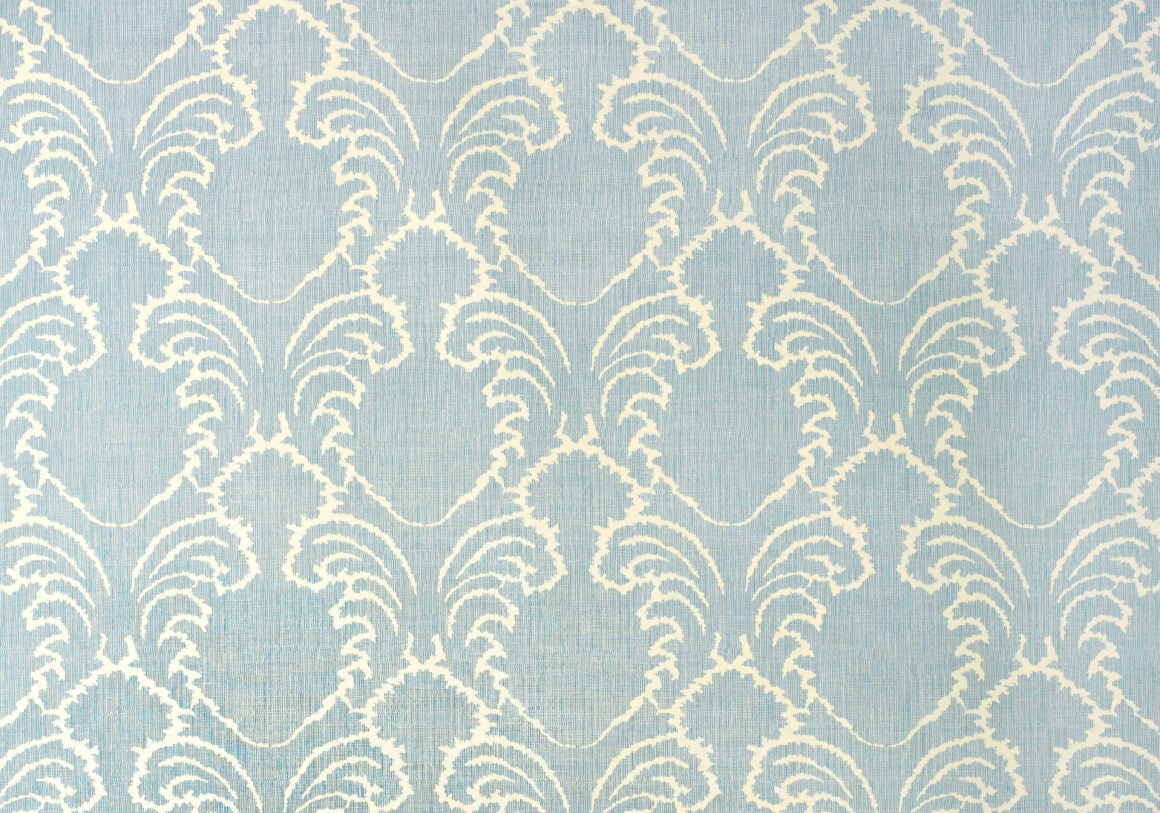 Pineapple Lace - Azure - Ivory Linen
