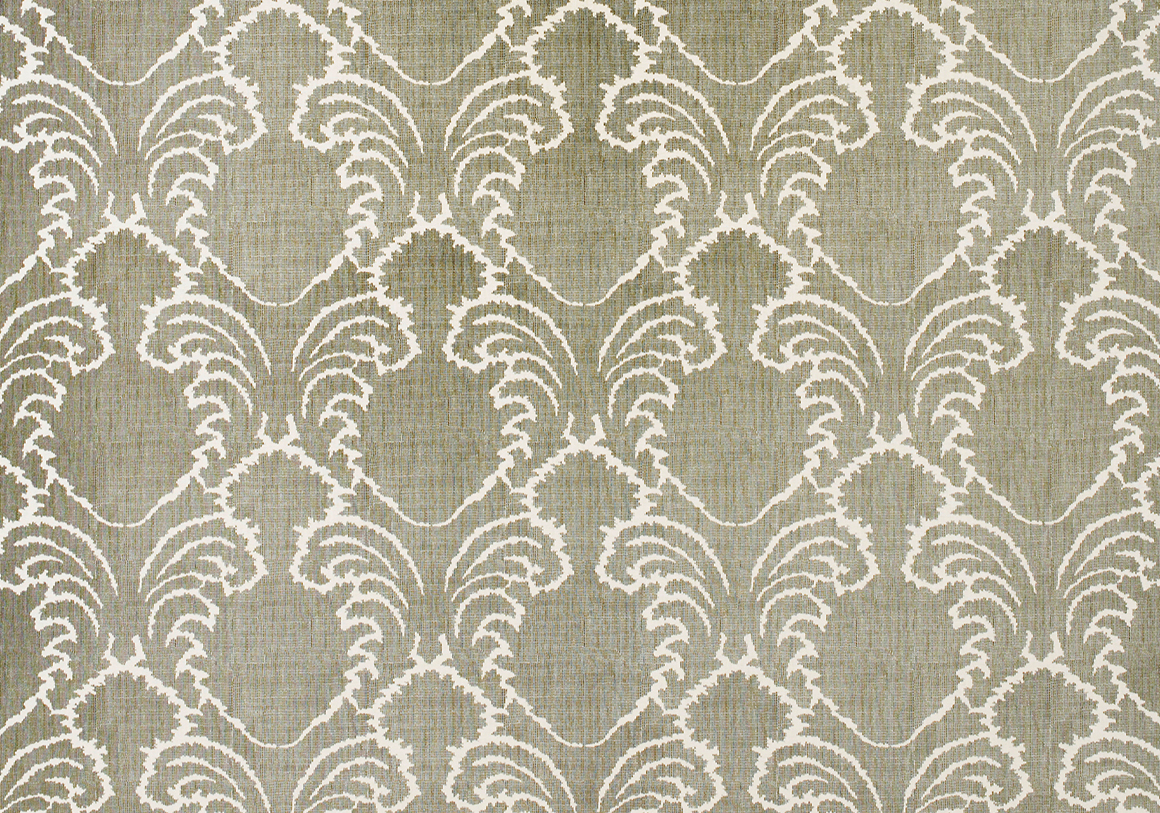Pineapple Lace - Moss - Ivory Linen