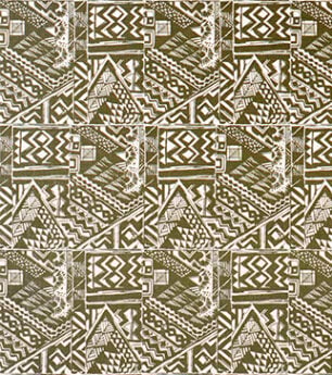 Adam Bray - Sgraffito - Moss - Stone Linen