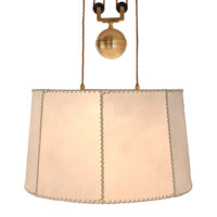 The Double Rise And Fall Ceiling Light - With Vellum Drum Shade gallery