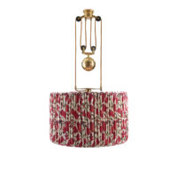 The Double Rise And Fall Ceiling Light - With Gathered Shade gallery