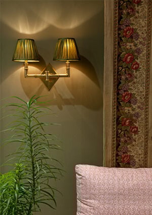 The Double Diamond Wall Light: lifestyle