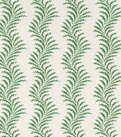 Scrolling Fern Frond Wallpaper - Emerald