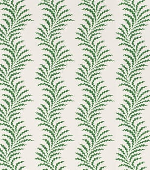 Scrolling Fern Frond Wallpaper - Emerald