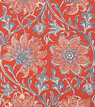 Palampore Blossom - Geranium - Stone Linen