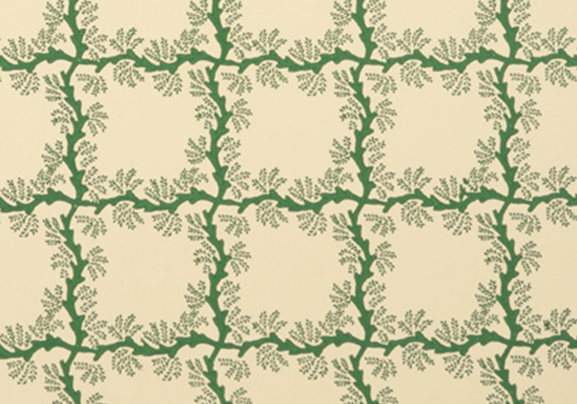 Espalier Square Wallpaper - Emerald