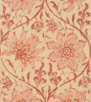 Palampore Blossom - Indian Pink - Stone Linen