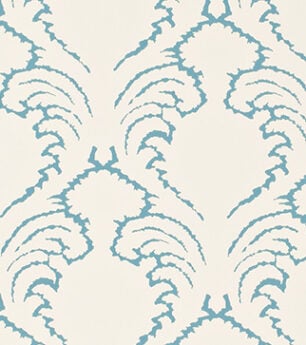 Pineapple Frond Wallpaper - Azure