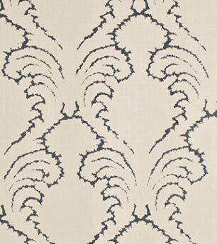 Pineapple Frond - Indigo - Stone Linen