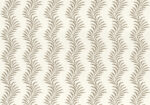 Scrolling Fern Silhouette - Chestnut - Ivory Linen
