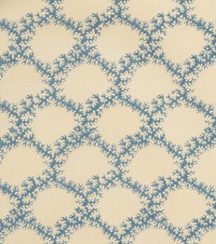 Seaweed Lattice - Azure - Stone Linen