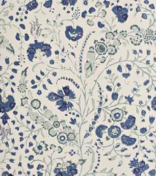 Dianthus Chintz Wallpaper - Lapis