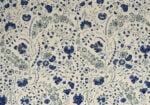 Dianthus Chintz - Lapis - Ivory Linen
