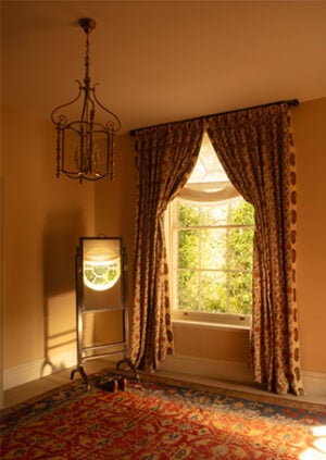 Paisley Stripe - Jewel - Stone Linen: lifestyle