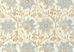 Palampore Blossom - Blue And Brown - Ivory Linen
