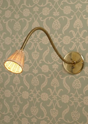 The Flexi Wall Light - With Rattan Shade: lifestyle