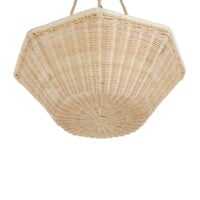 The Rattan Asscher Hanging Light - Small With Rope gallery