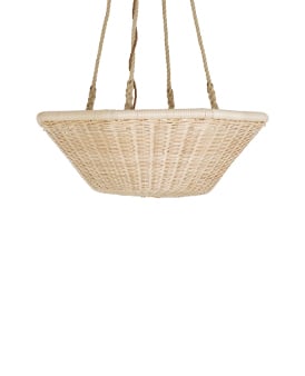 The Rattan Asscher Hanging Light - Small With Rope