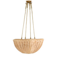 The Rattan Daisy Hanging Light - Small With Rope gallery