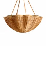 The Rattan Daisy Hanging Light - Medium With Rope