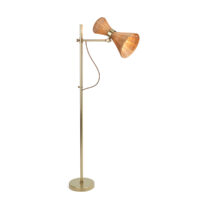 David Netto - The Trousdale Floor Light With Rattan Up Down Shade gallery