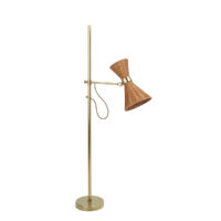 David Netto - The Trousdale Floor Light With Rattan Up Down Shade gallery