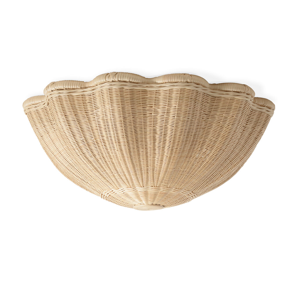 The Rattan Daisy Flush Ceiling Light Medium Soane Britain