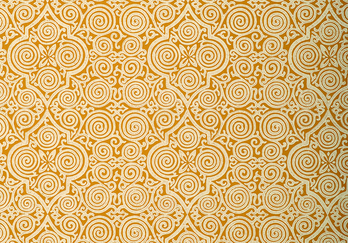 Persian Maze Wallpaper - Cream On Ochre