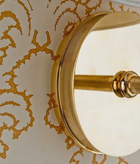Etched Pineapple Wallpaper - Ochre - 493x575 II