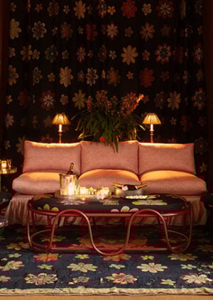 The Rattan Ribbon Bench: lifestyle