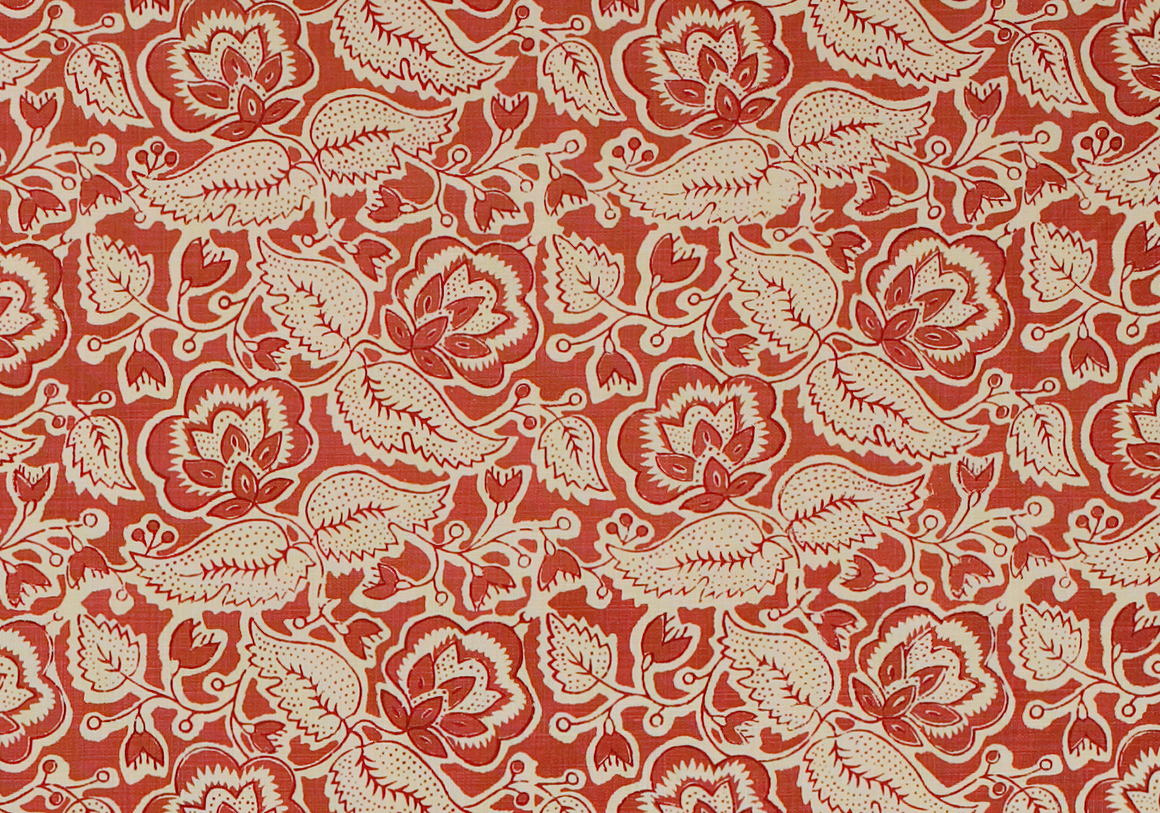 Bergamot Leaf - Sorolla Red - Stone Linen