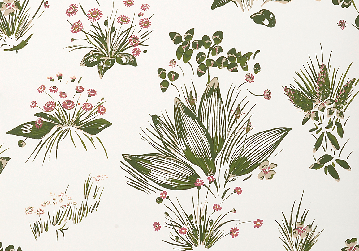 Sophie Coryndon - Cloister Garden Wallpaper - Fresco Pink