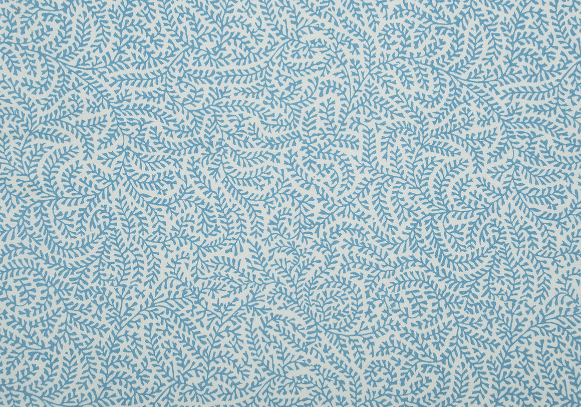 Coral - Azure - Cotton Poplin