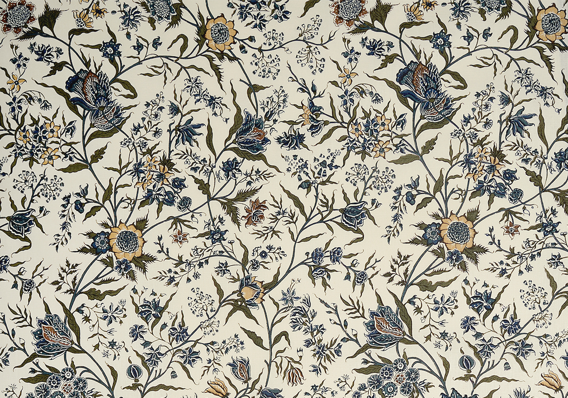 Karun Thakar - Coromandel Tulip - Walnut And Neel - Ivory Linen