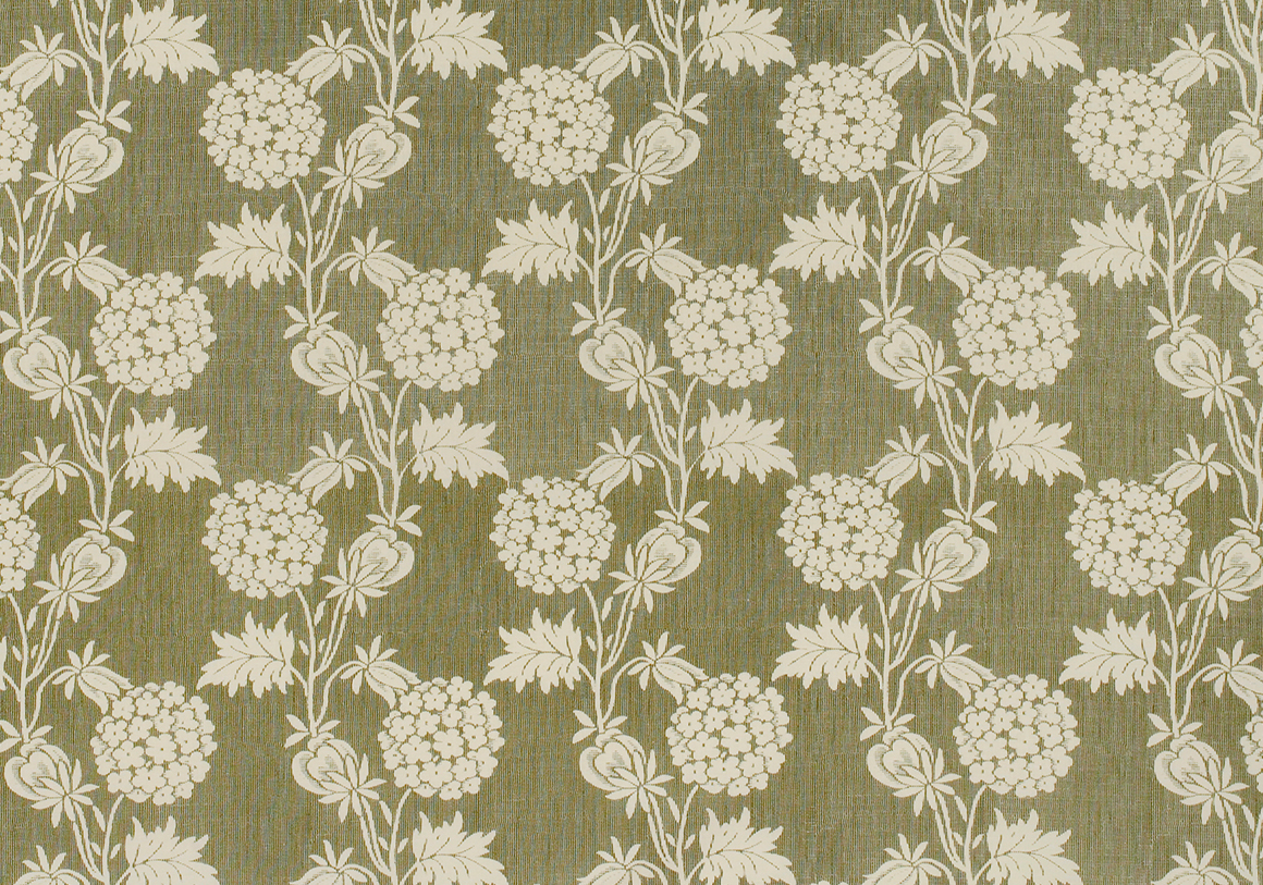 Hydrangea Lace - Moss - Ivory Linen