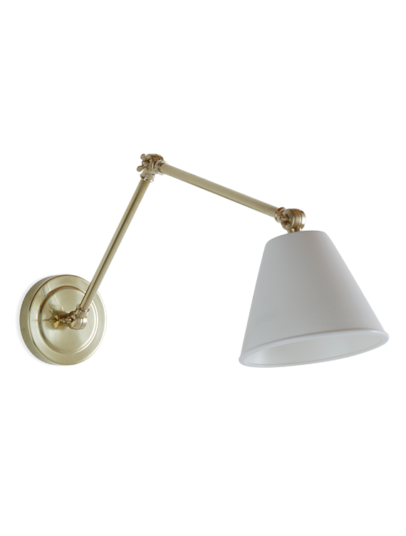 The Parrett Wall Light - With Porcelain Shade
