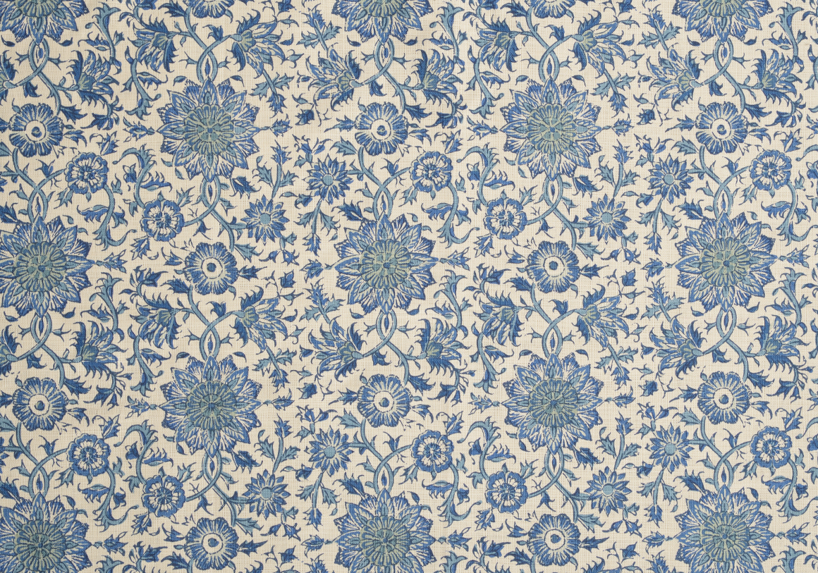 Persian Flower - Lapis - Stone Linen