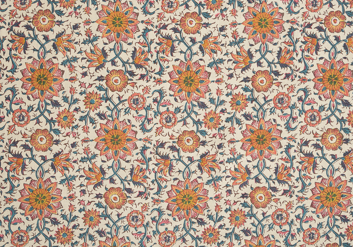 Persian Flower - Jewel - Stone Linen