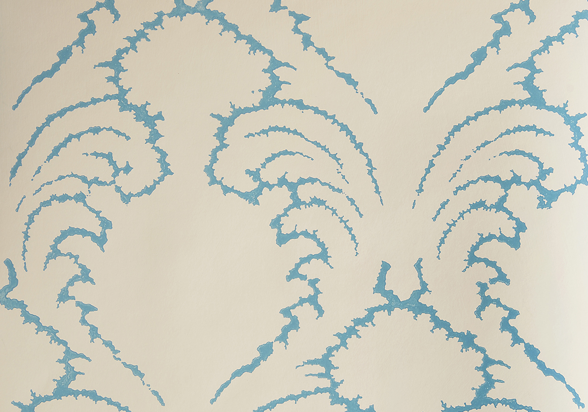 Pineapple Frond Wallpaper - Azure
