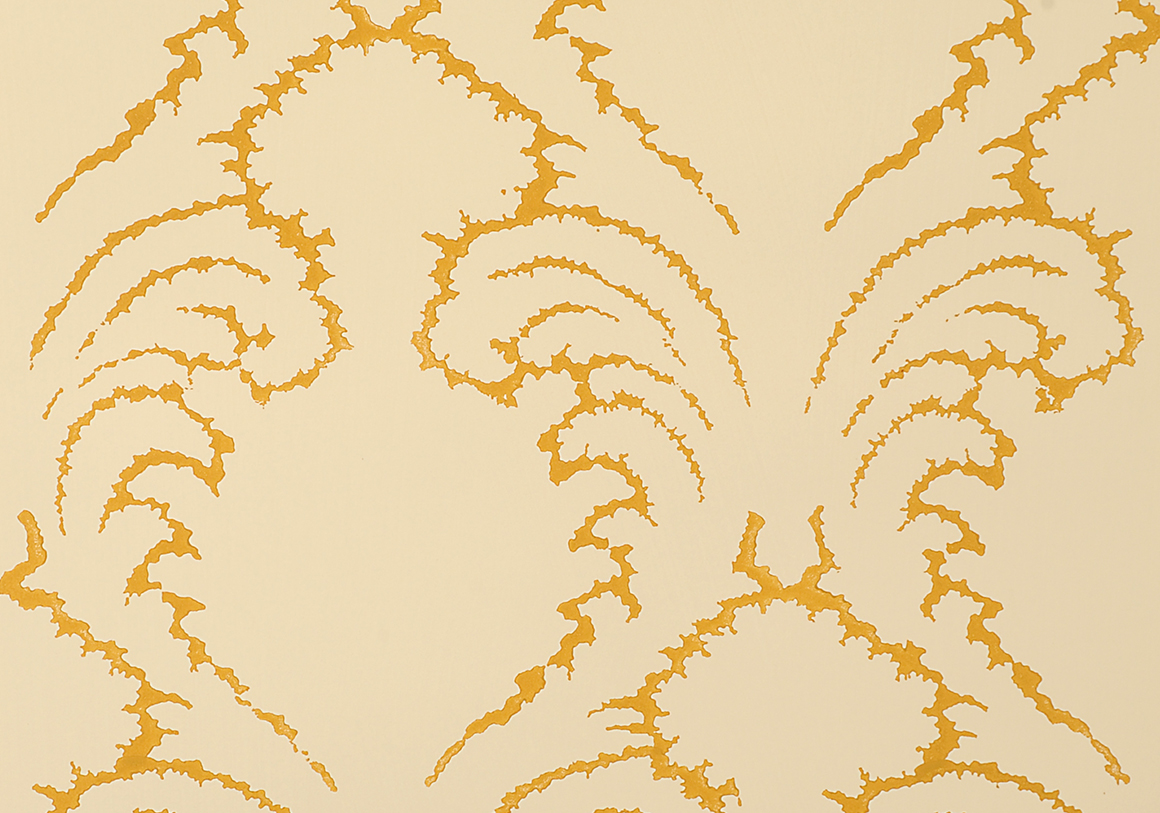 Pineapple Frond Wallpaper - Ochre