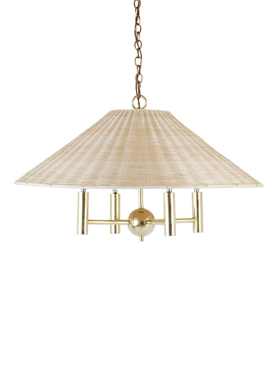 David Netto - The Rattan Bouillotte Hanging Light