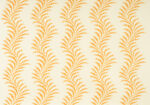 Scrolling Fern Frond - Indian Yellow - Ivory Linen