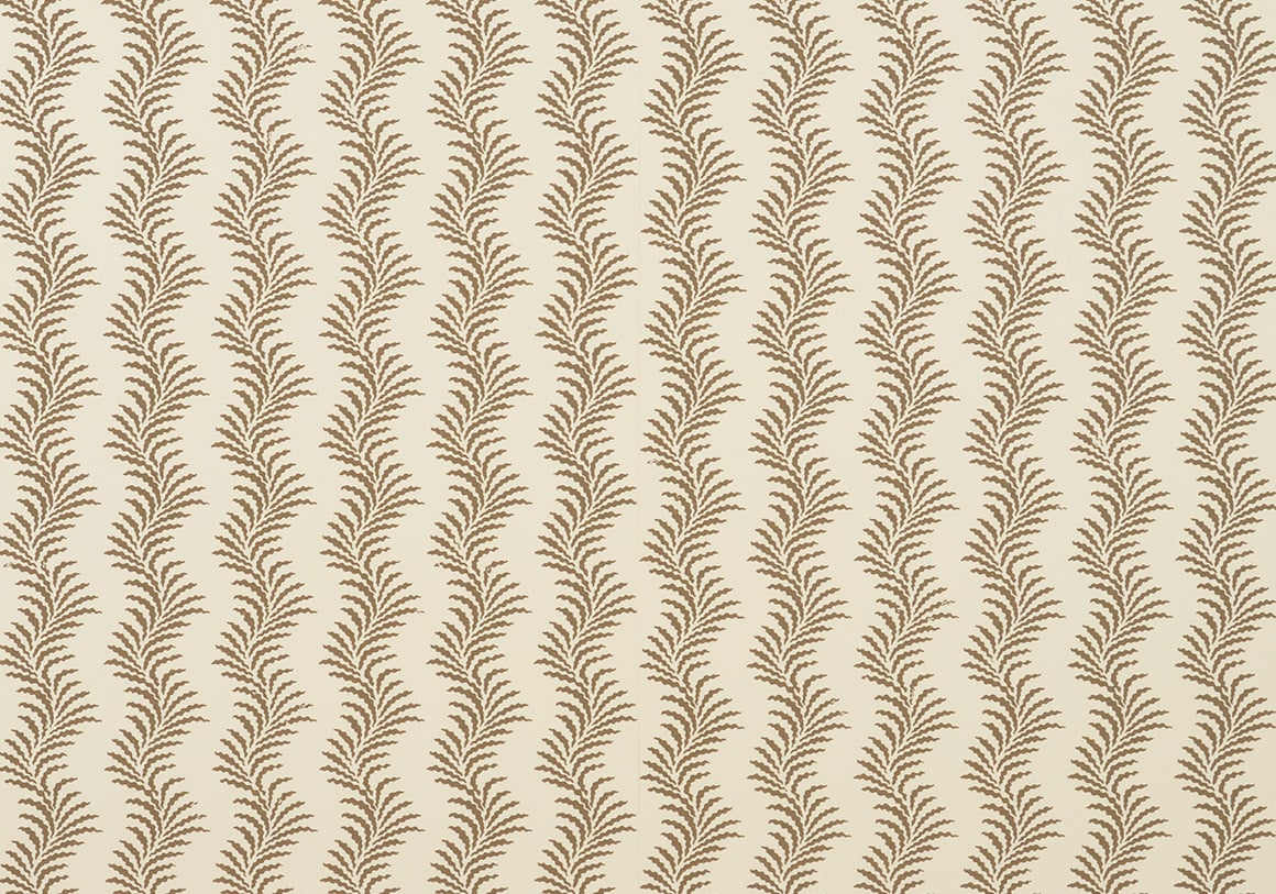 Scrolling Fern Silhouette Wallpaper - Chestnut