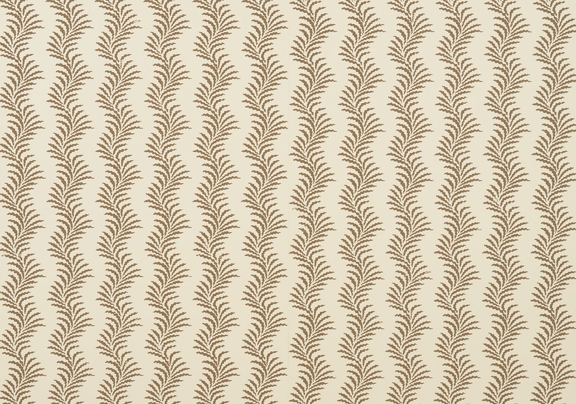 Scrolling Fern Silhouette Wallpaper - Chestnut