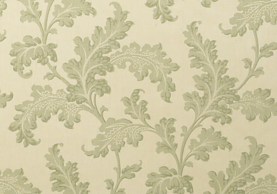 Scrolling Acanthus - Eau De Nil - Ivory Linen