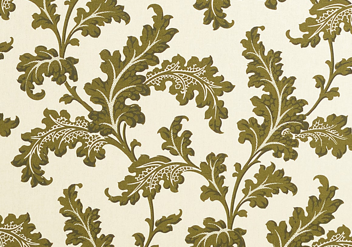 Scrolling Acanthus - Moss - Mutka Silk