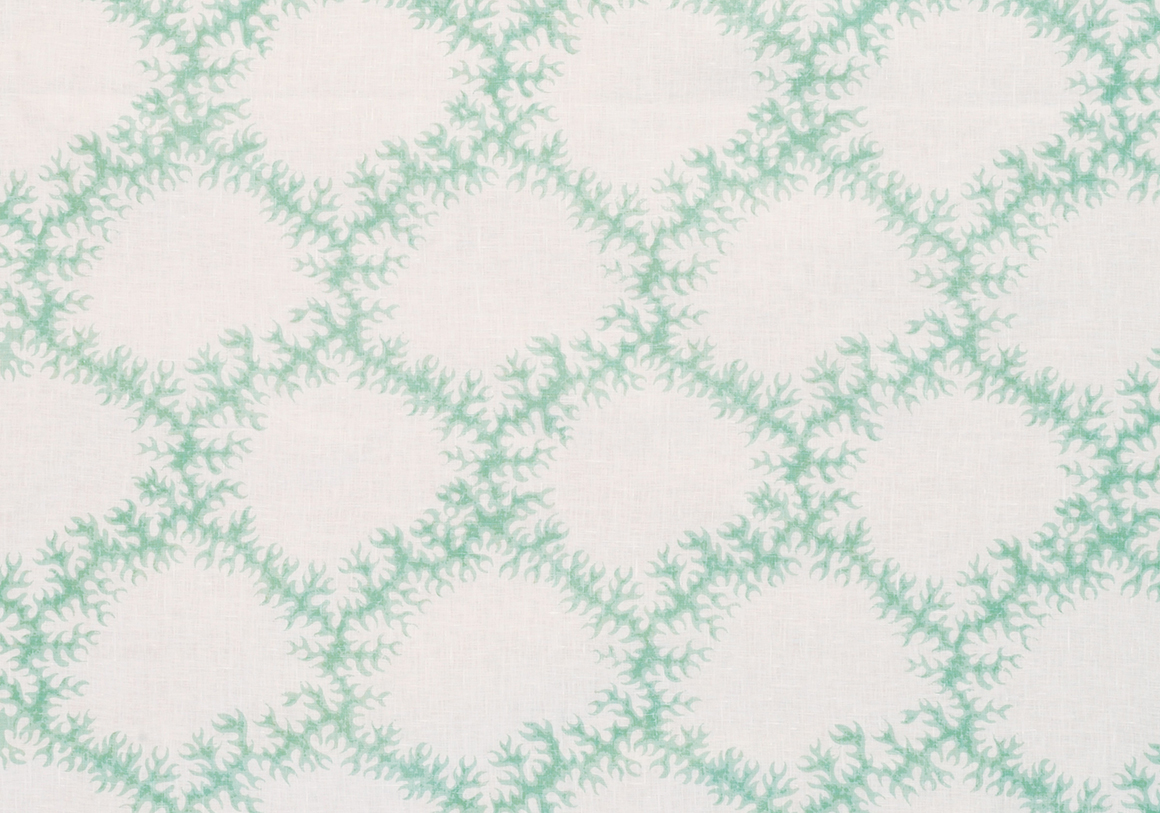 Seaweed Lace - Leaf Green - Linen Lawn
