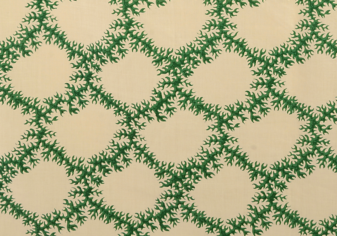 Seaweed Lace - Emerald - Stone Linen