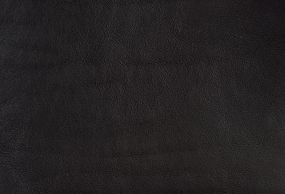 Shiny Black Cow Hide Leather