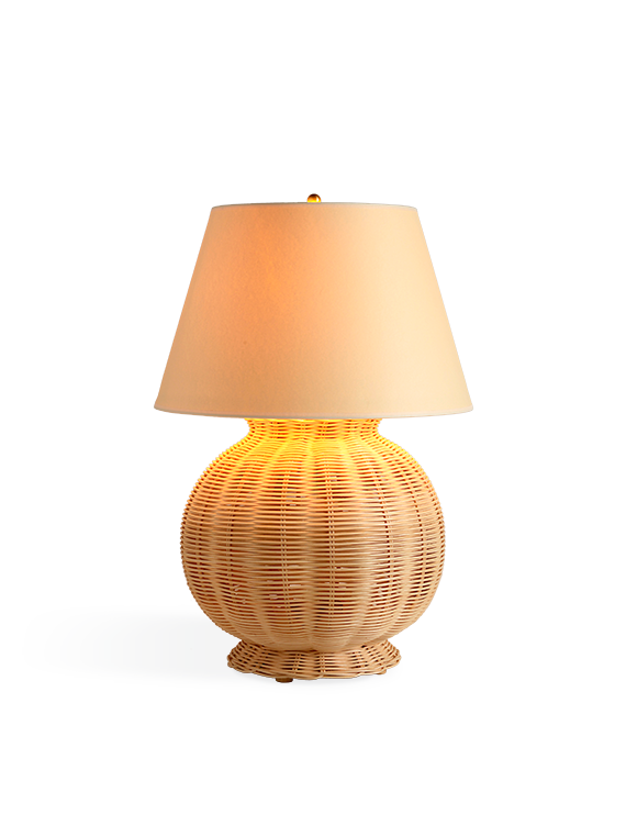 The Rattan Breadfruit Table Lamp